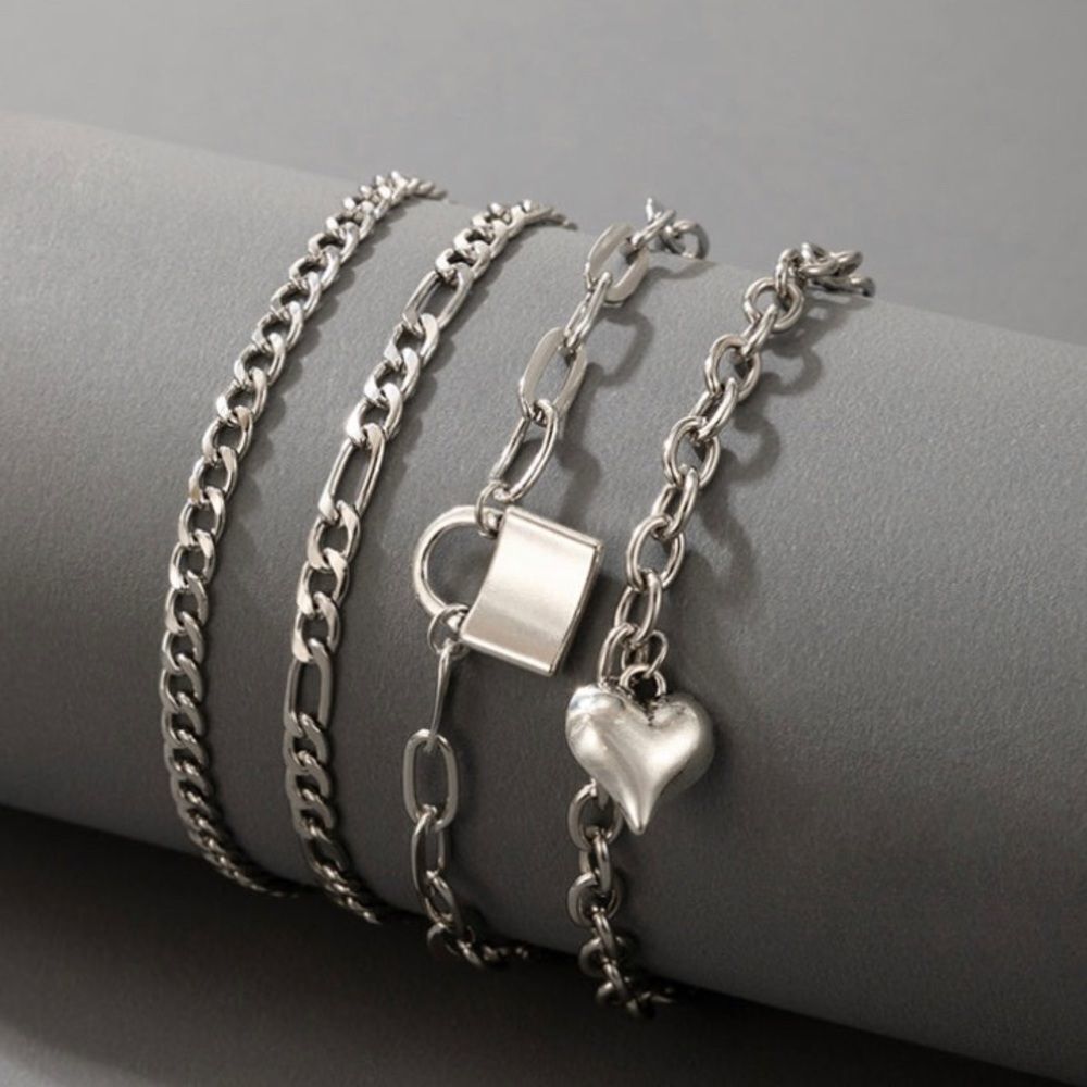 Fashion Silver 4 PCs Bracelet